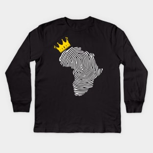 Africa DNA, Africa Fingerprint, African King, African Queen, Black  Lives Matter Kids Long Sleeve T-Shirt